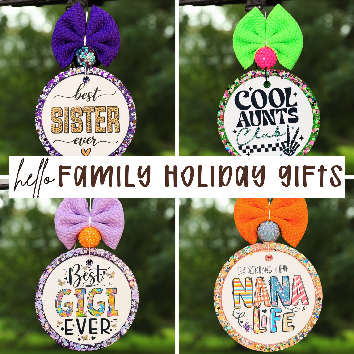 Collection of all Family Titled Freshie Gifts
