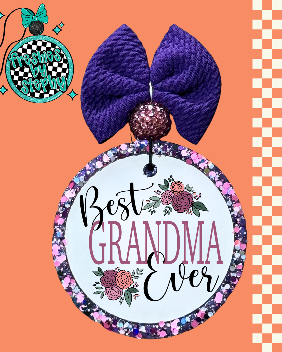 Best Grandma Ever Car Freshie β Grandma Gift Car Air Freshener