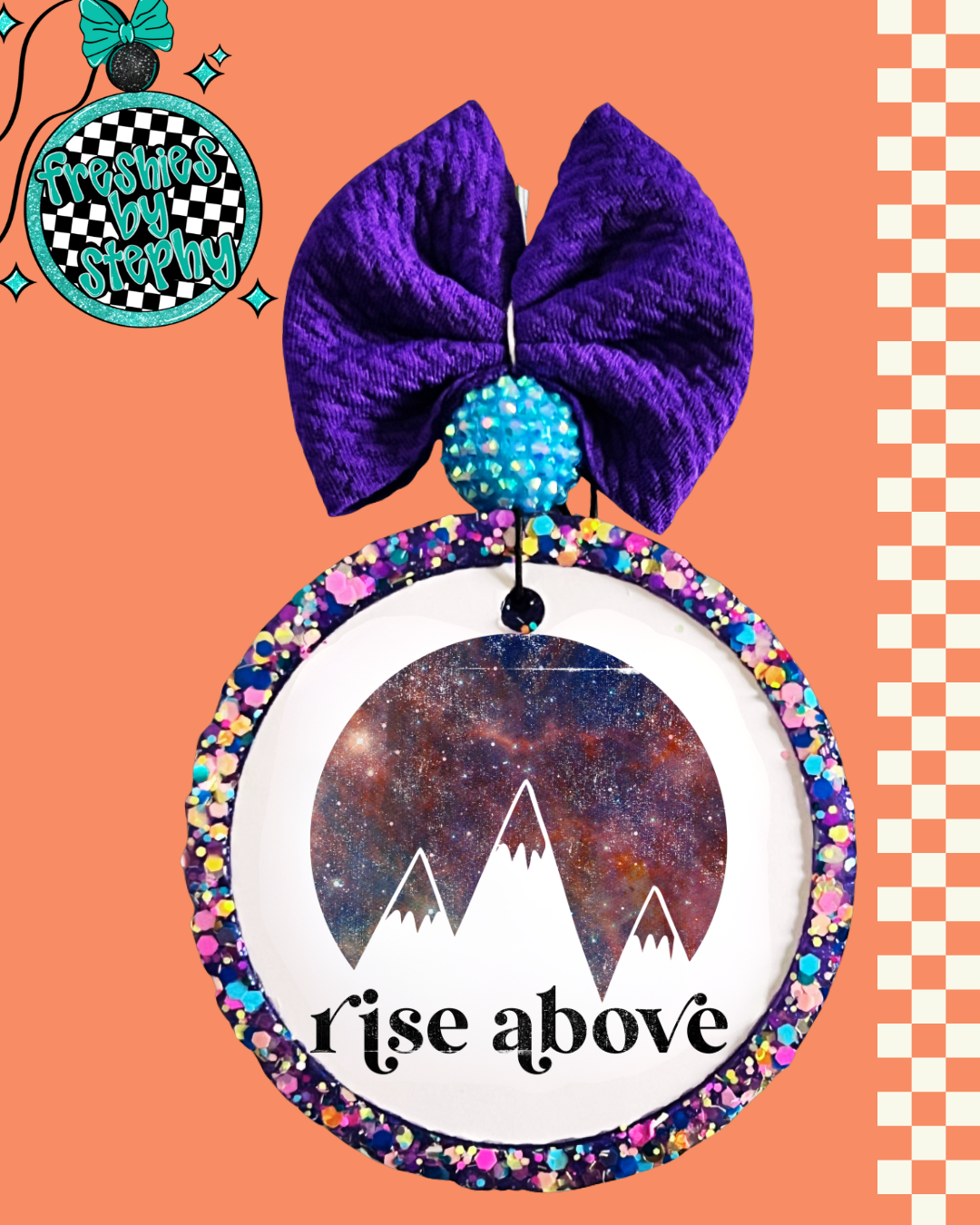 Rise Above Freshie – Motivational Mountain Car Air Freshener