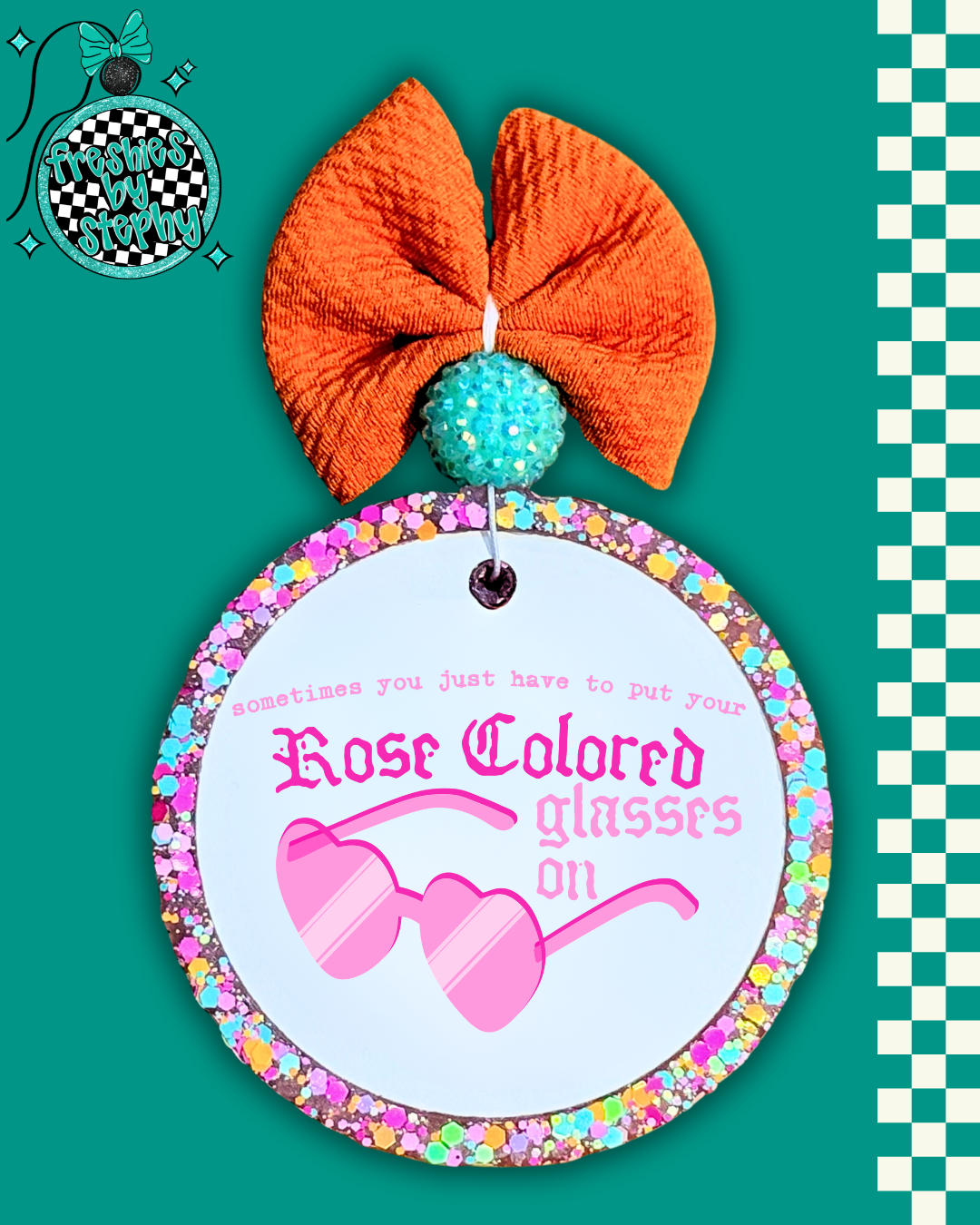 Rose Colored Glasses Freshie | Valentine Car Air Freshener