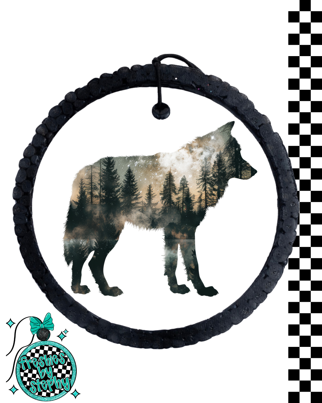 Lone Wolf Forest Car Air Freshie