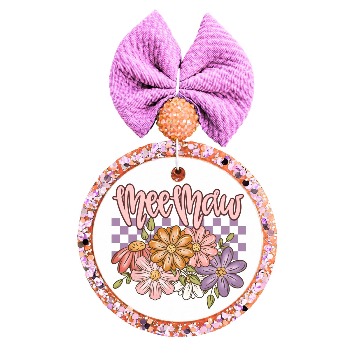 MeeMaw floral checkered
