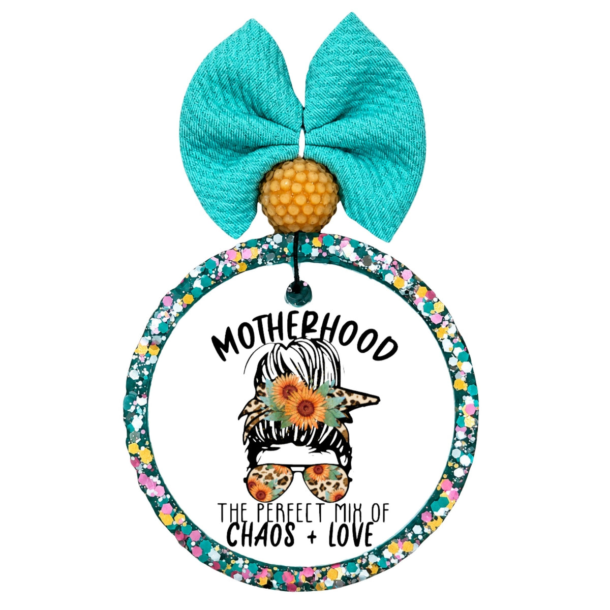 Motherhood the perfect mix of chaos and love floral mom design.