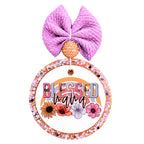 Blessed Mama colorful floral rainbow design.
