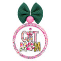 Cat Mom floral bow design.