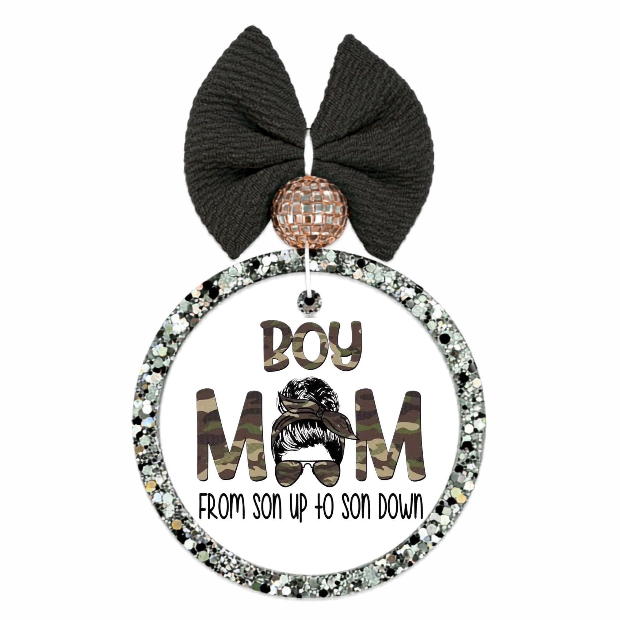 Boy Mom from son up to son down quote design.