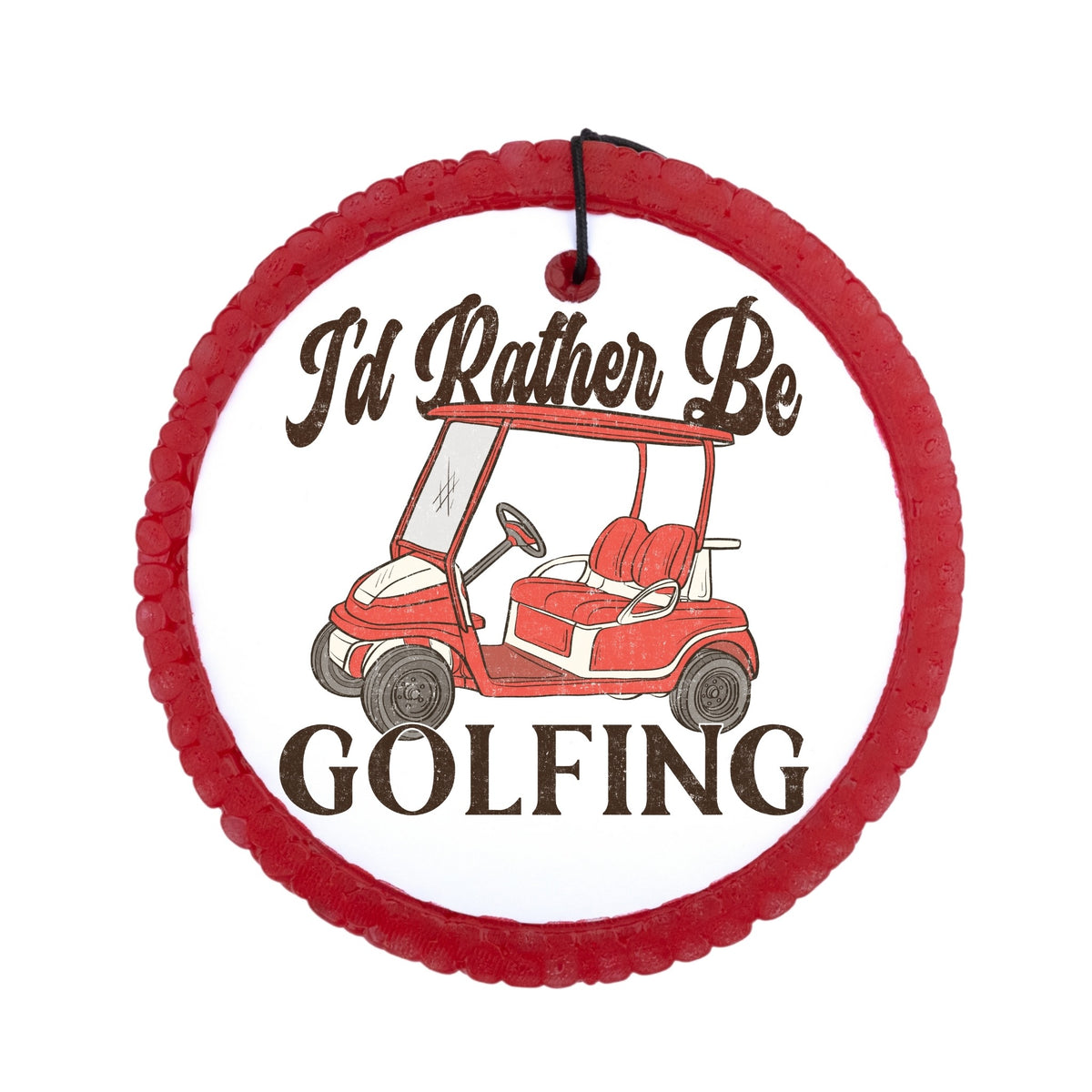 I'd Rather Be Golfing vintage golf cart design.