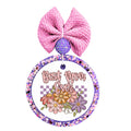 Best Mom Ever floral design with purple checkerboard background.