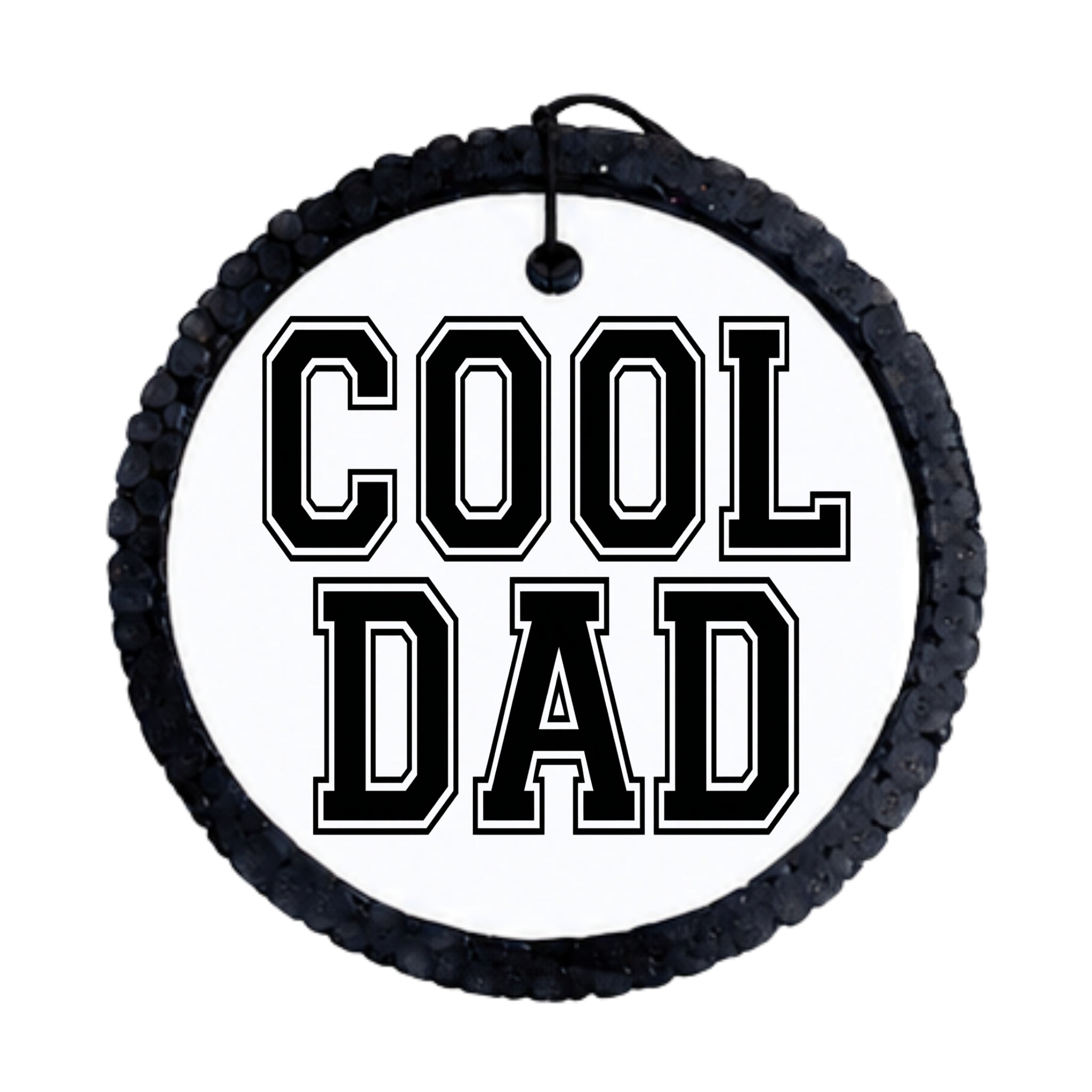 Cool Dad bold black varsity-style typography design.