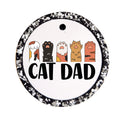 Cat Dad design with five illustrated cat paws.