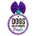 Colorful leopard-print lettering that says Dogs Are My Favorite People.