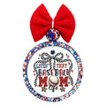 Livin' That Baseball Mom Life design with checkered ribbon, baseball and leopard print stars.