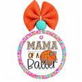 Mama of a Baller basketball design with leopard print lettering and orange basketball.