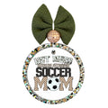Hot Mess Always Stressed Soccer Mom design with soccer ball and checkered lettering.