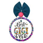 Best Gigi Ever design with colorful floral letters and butterflies.