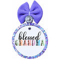 Blessed Grandma design with colorful leopard print letters.