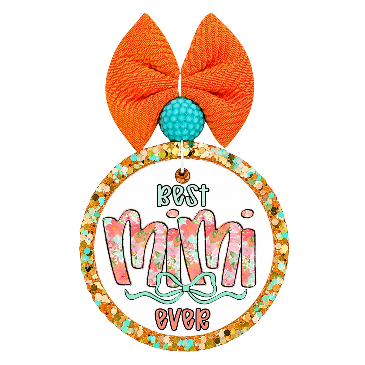 Best Mimi Ever floral lettering design.