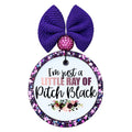 I'm just a little ray of pitch black floral quote design.