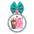 I can't hear well without coffee graphic with iced coffee cup