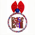Baseball Mama graphic with leopard print lettering, baseballs and stars