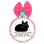 I wish I lacked some common sense, y'all seem so happy text with black cat and colorful stars.