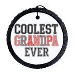 Coolest Grandpa Ever text in bold varsity-style lettering.