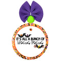 It's All a Bunch of Hocus Pocus text with bats and small witch silhouettes.