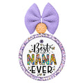 Best Nana Ever lettering filled with colorful floral patterns and butterfly accents.