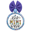 Best Mimi Ever lettering filled with colorful floral patterns and butterfly accents.