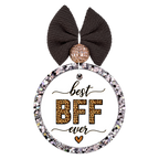 Best BFF Ever lettering with leopard print accents and a small heart.