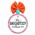 Me sarcastic never quote with colorful western patterned lettering.