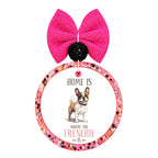 French bulldog design with the words Home Is Where the Frenchie Is.