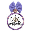 Leopard-print paw design with the words Dog Mama.
