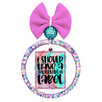Colorful watercolor design with the words I Should Have a Warning Label.