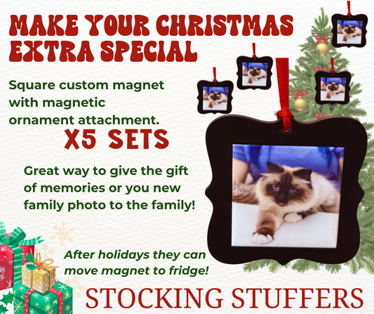 Photo Magnet w/ Ornament Bundle 5 sets