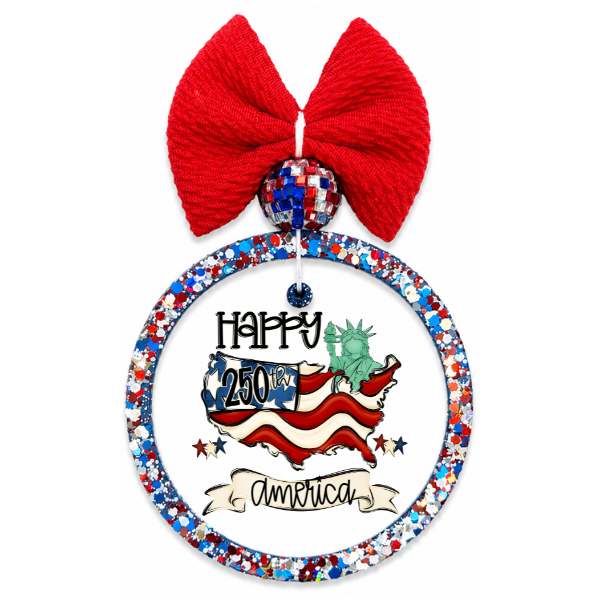 Happy 250th America Patriotic Car Freshie