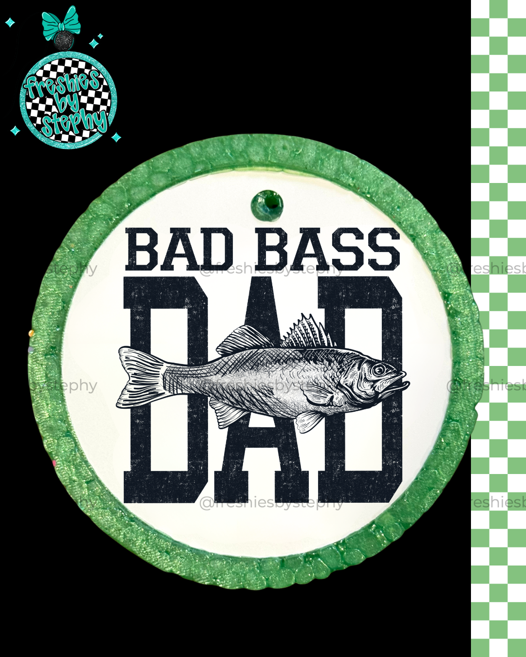 Bad Bass Dad Freshie | Fishing Dad Car Air Freshener Gift