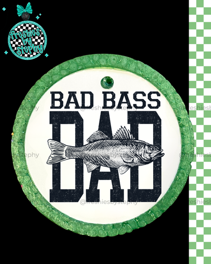 Bad Bass Dad Freshie | Fishing Dad Car Air Freshener Gift