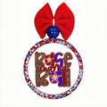 Baseball Mama Freshie cardstock round hanging car freshener with leopard-print lettering and baseball details