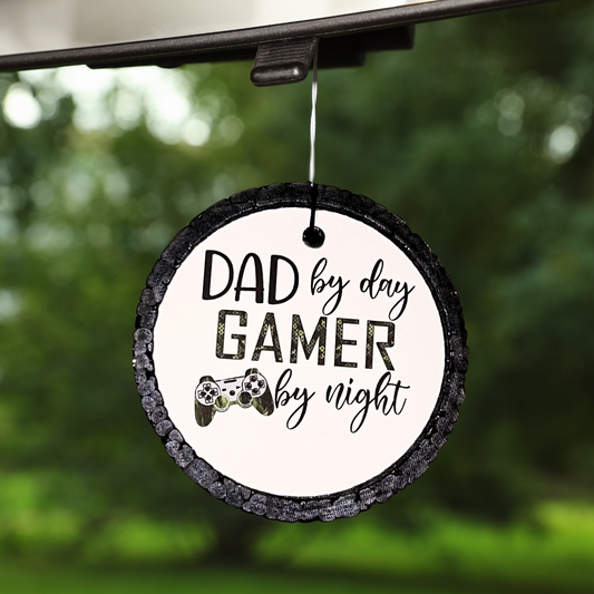 Dad By Day Gamer By Night Car Freshener