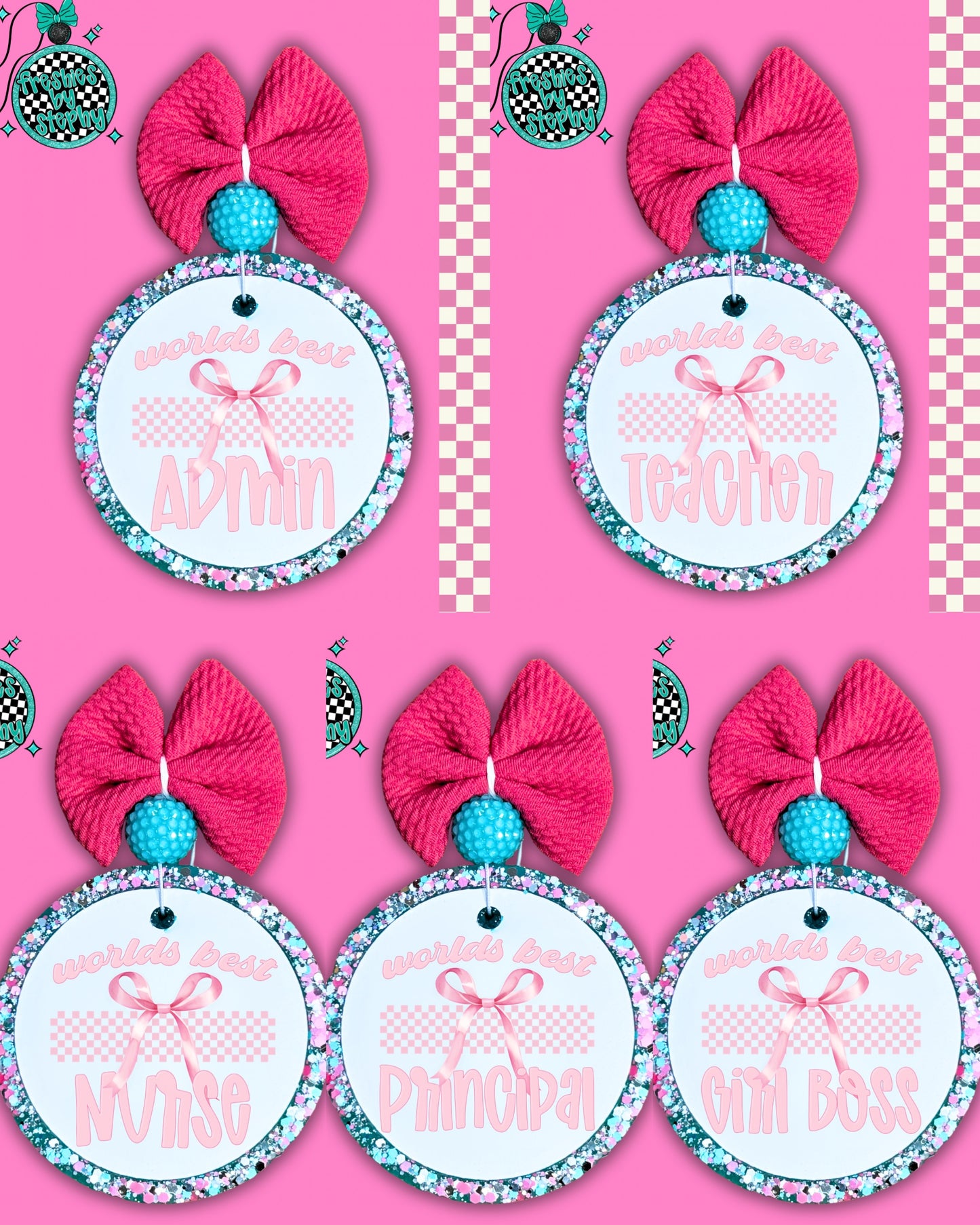 World's Best (Occupation Title) Coquette Pink Freshie