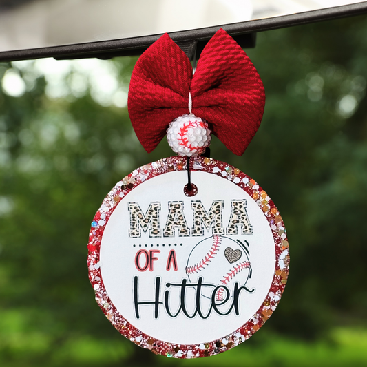 Mama Of A Hitter - Baseball Mom Car Freshie