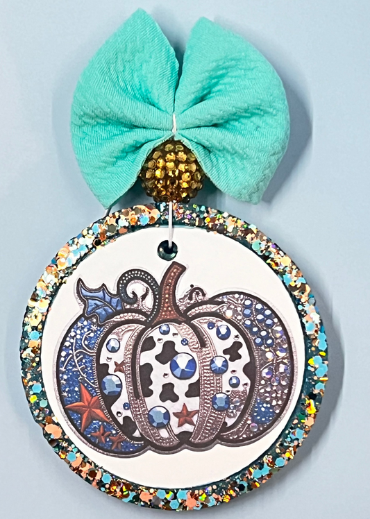 Western Rhinestone Faux Embroidery Pumpkin