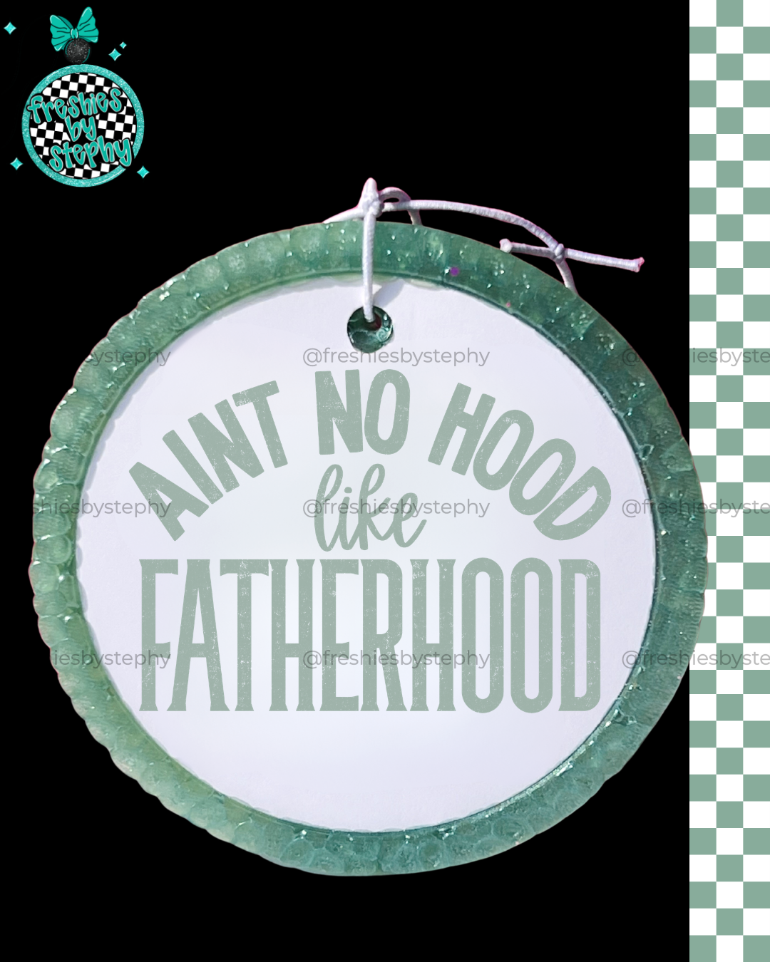 Ain’t No Hood Like Fatherhood Car Air Freshener | Funny Dad Gift Freshie