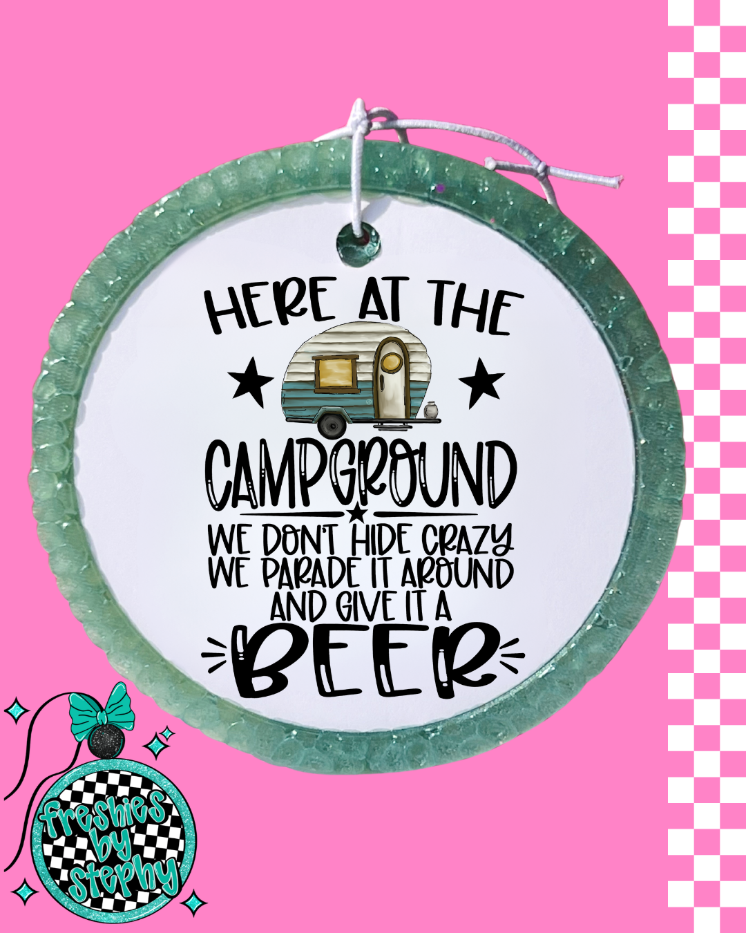 Campground Crazy Freshie – Funny Camping Car Air Freshener