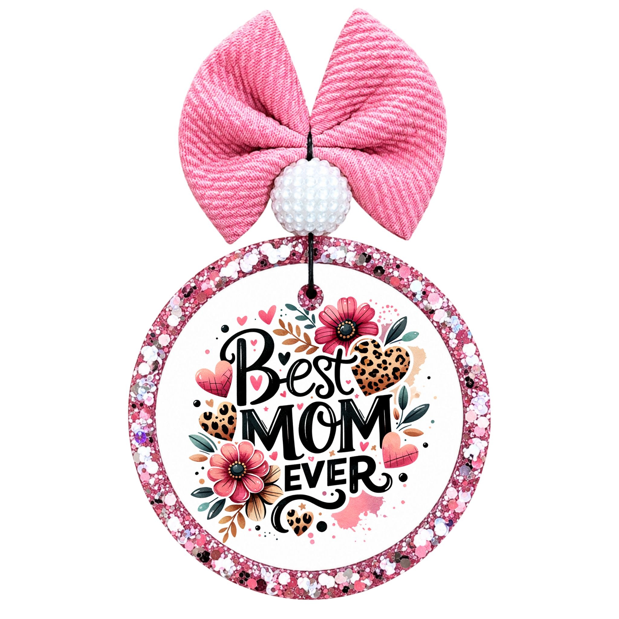Graphic for "Best Mom Ever — Leopard Floral".
