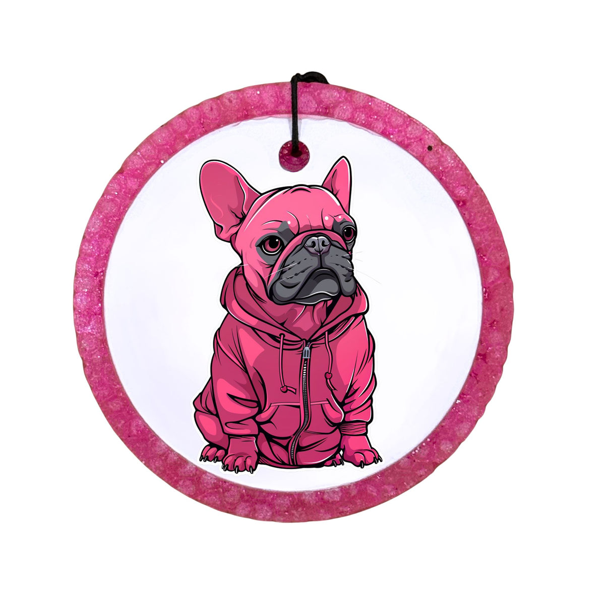 Graphic for "Frenchie — Pink Hoodie".