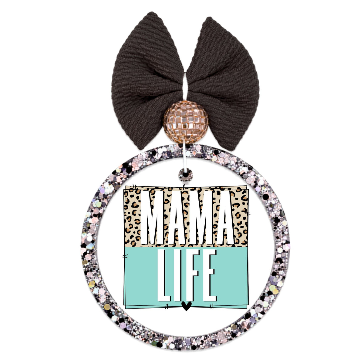 Graphic for "Mama Life — Leopard Teal".