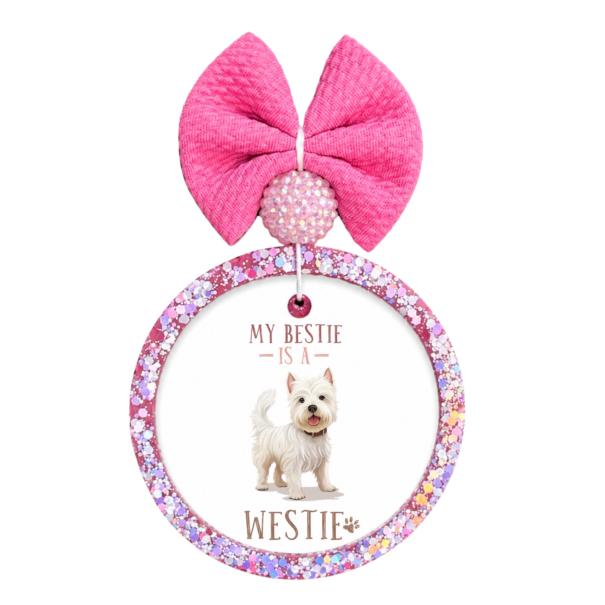 My Bestie Is a Westie graphic with West Highland Terrier artwork.