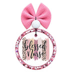 Blessed Nurse graphic with pink nursing-themed artwork.